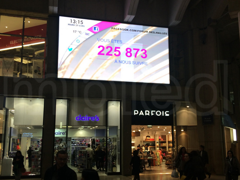 P4 indoor led billboard case of indoor advertising in France