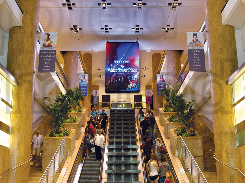 P3 indoor HD LED sign shining in France Shopping Centre