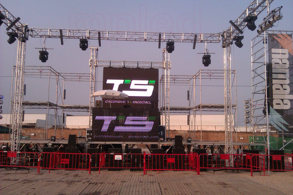 SMD Outdoor P10.4 Rental curtain LED display in Israel